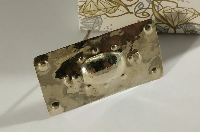 Art Deco Anstecknadel Brosche Silber 800 Shabby Vintage Design Silberschmiede Kunst nostalgisch selten rar SB138