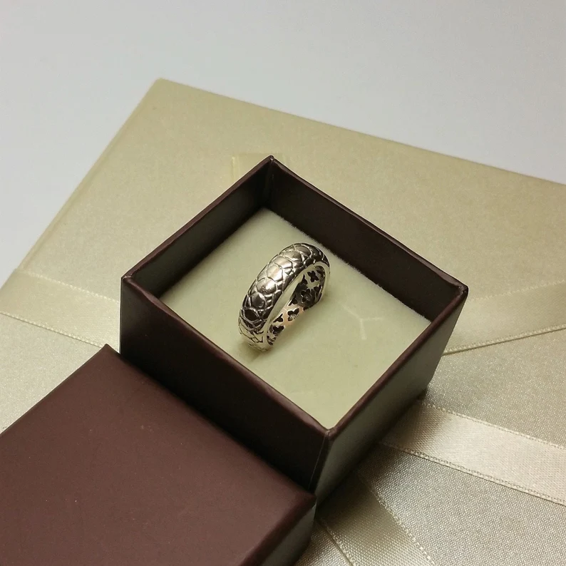 17 mm Design Silberring Ring 925 Silber 80er Style Vintage elegant SR111