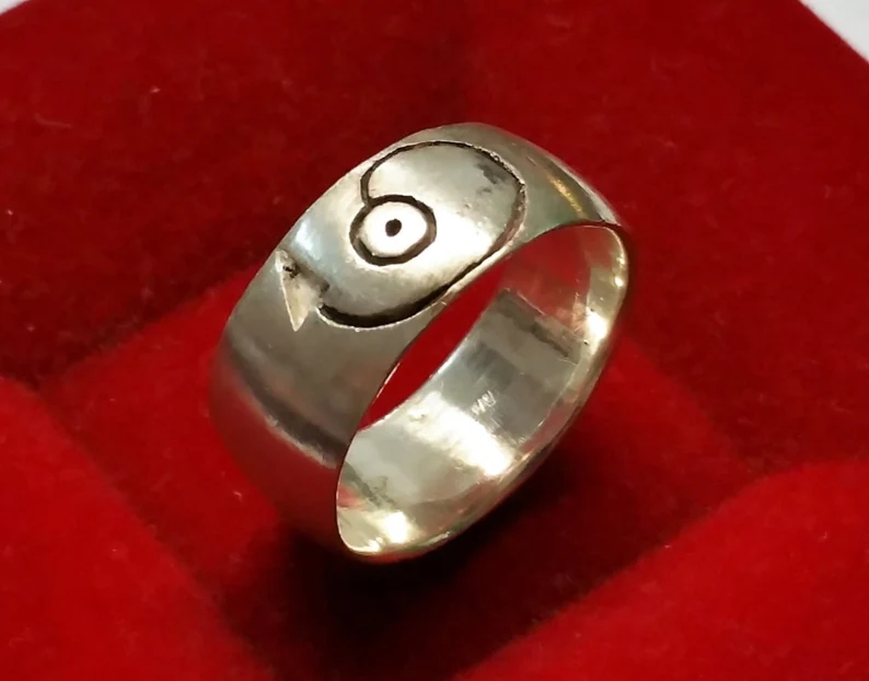 18,5 mm Ring Silber 925 Pfeil Design 80er SR930
