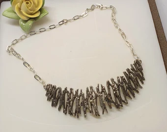 37,5 cm Halskette Kette Collier Silber 835 skandinavisches Design Vintage edel SK1307