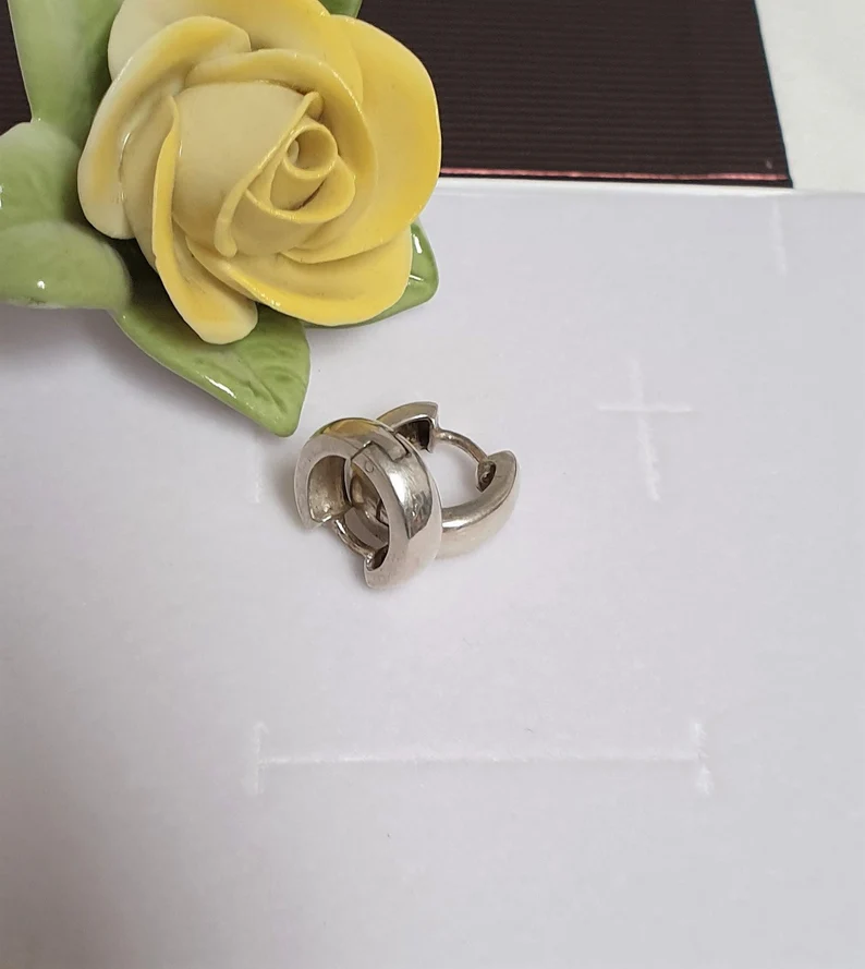 Creolen Ohrringe Silberohrringe Hängeohrringe Silber 925 Design schlicht Vintage elegant SO410