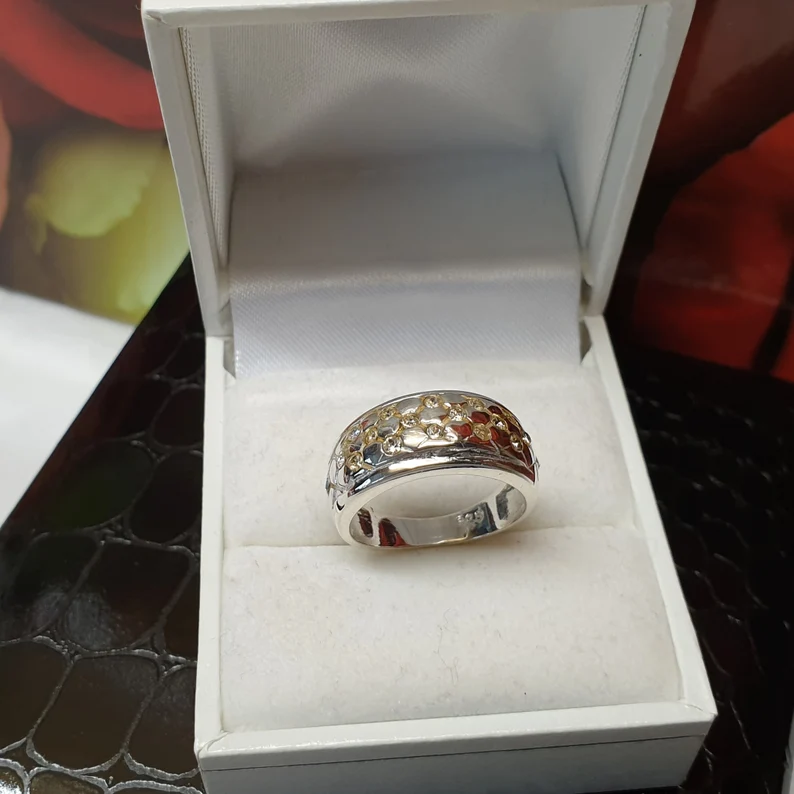 16,3 mm Nostalgischer Ring Silberring Silber 925 Kristalle edel Vintage Design SR1509