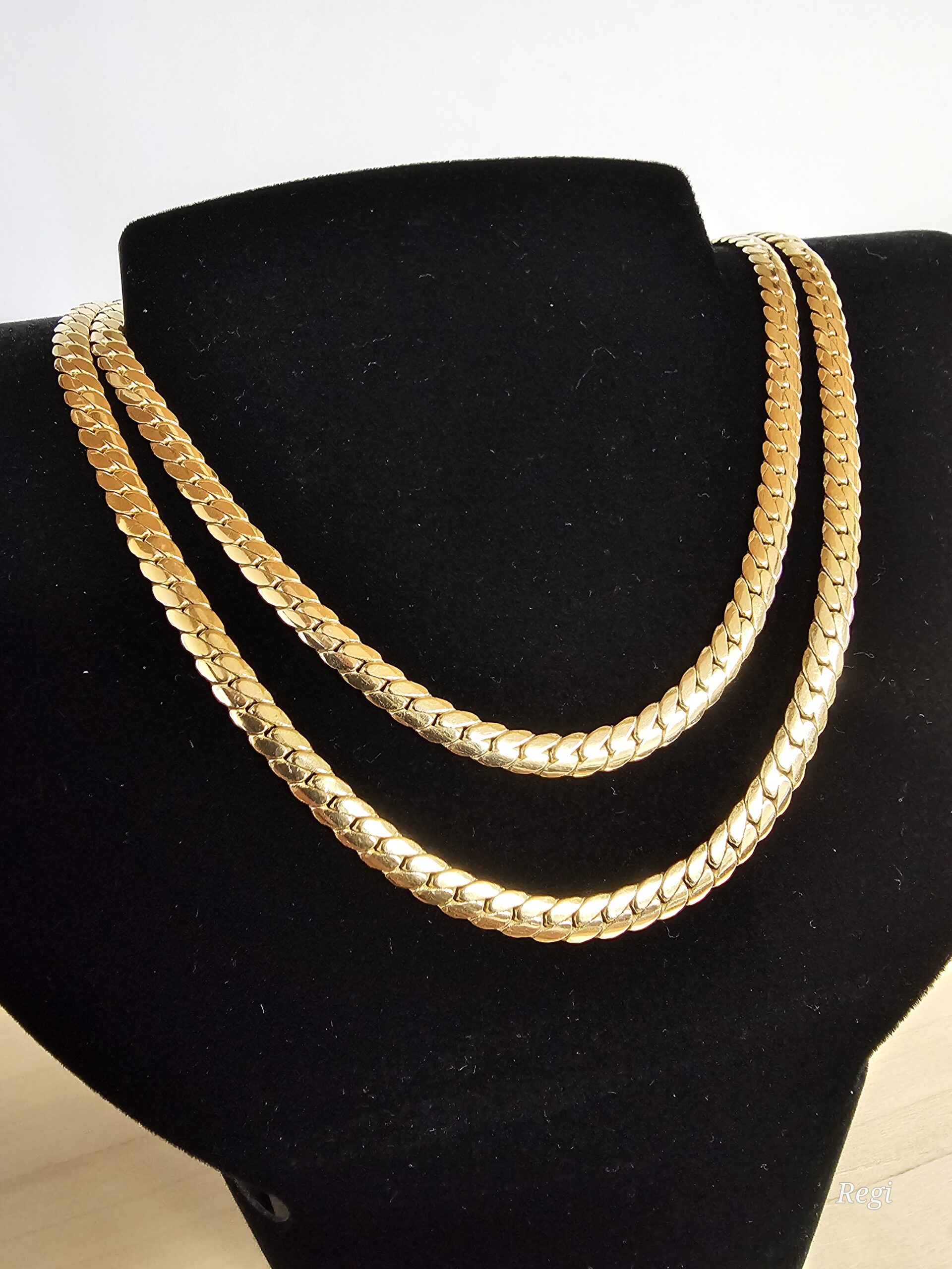 91,5 cm Kette Gliederkette American Doublé vergoldet hartvergoldet Shabby Vintage Eleganz MK106