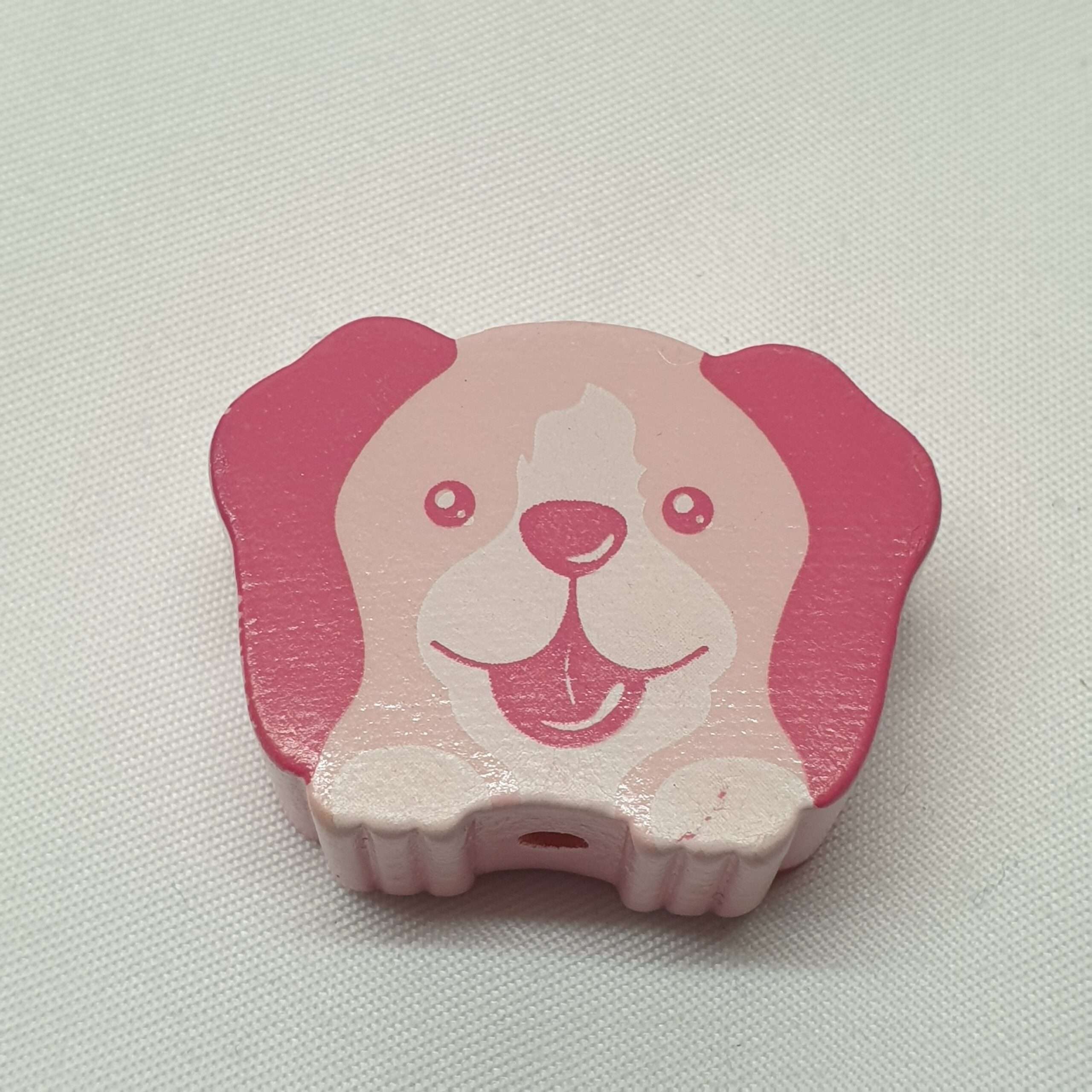 Motivperle Perle Motiv Hund Kopf rosa babyrosa MP290