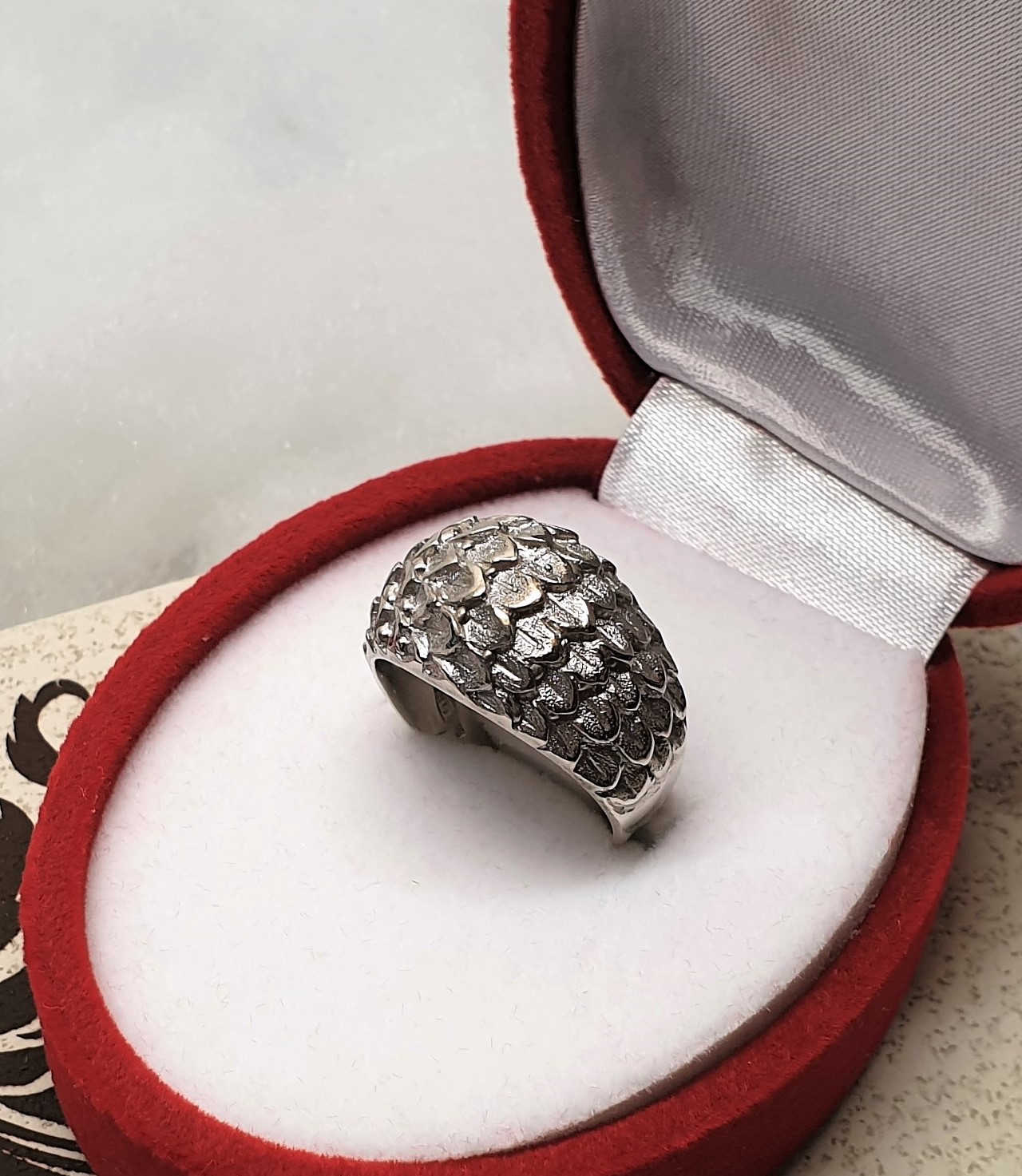 17,3 mm Nostalgischer Silberring Ring Silber 800 Design außergewöhnlich edel Vintage SR1105