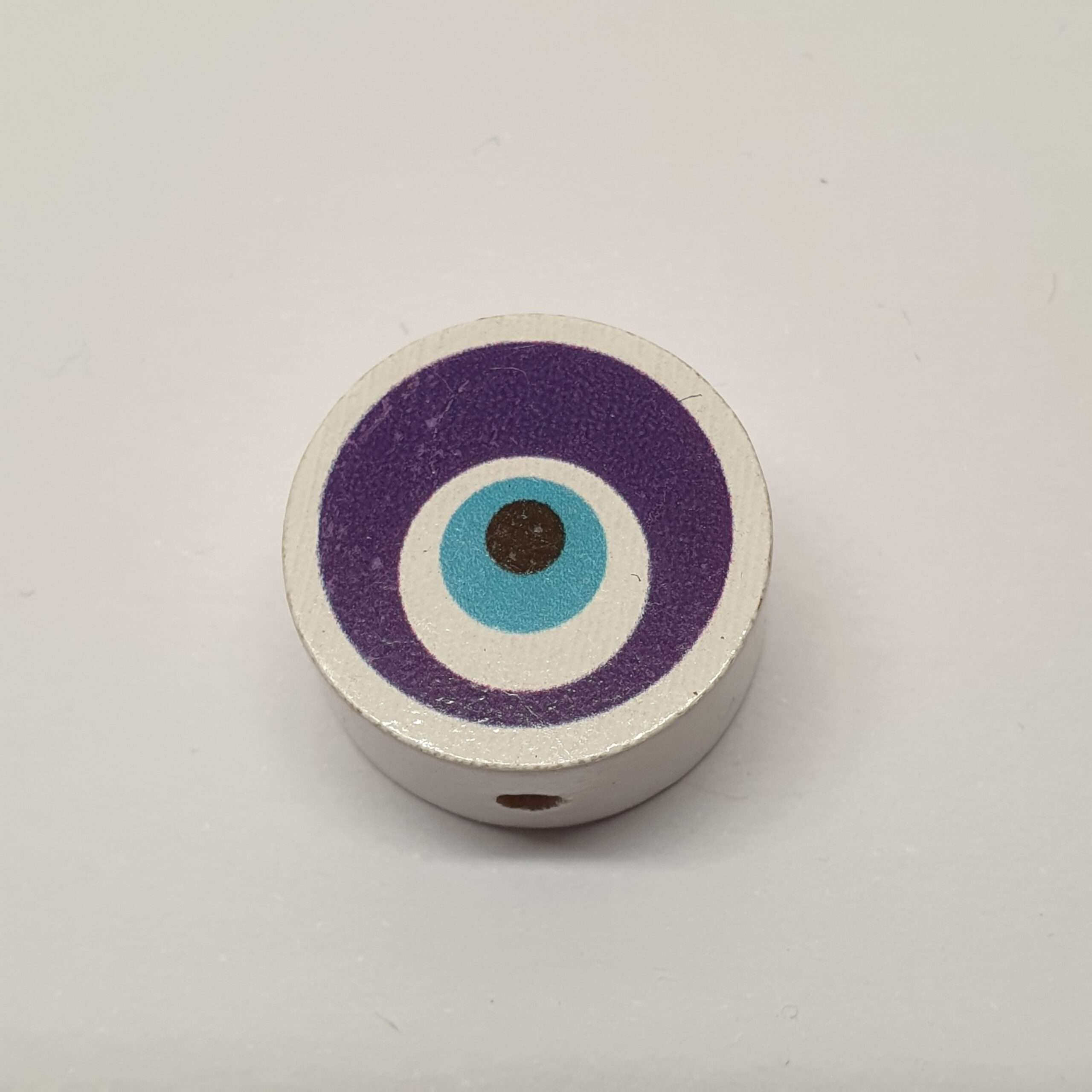 Motivperle Scheibe Motiv Nazar Auge blau hellblau dunkelblau MP151