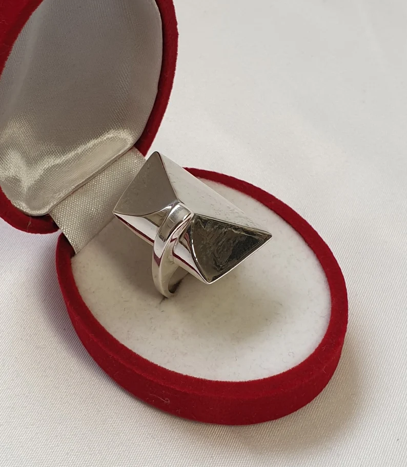 16,7 mm Designer Ring Silberring Silber 925 außergewöhnlich Vintage elegant SR990