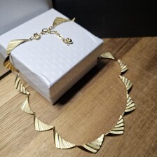 40,5 - 46 cm Nostalgische Halskette Kette Collier Doublé vergoldet Shabby Vintage Design elegant MK113
