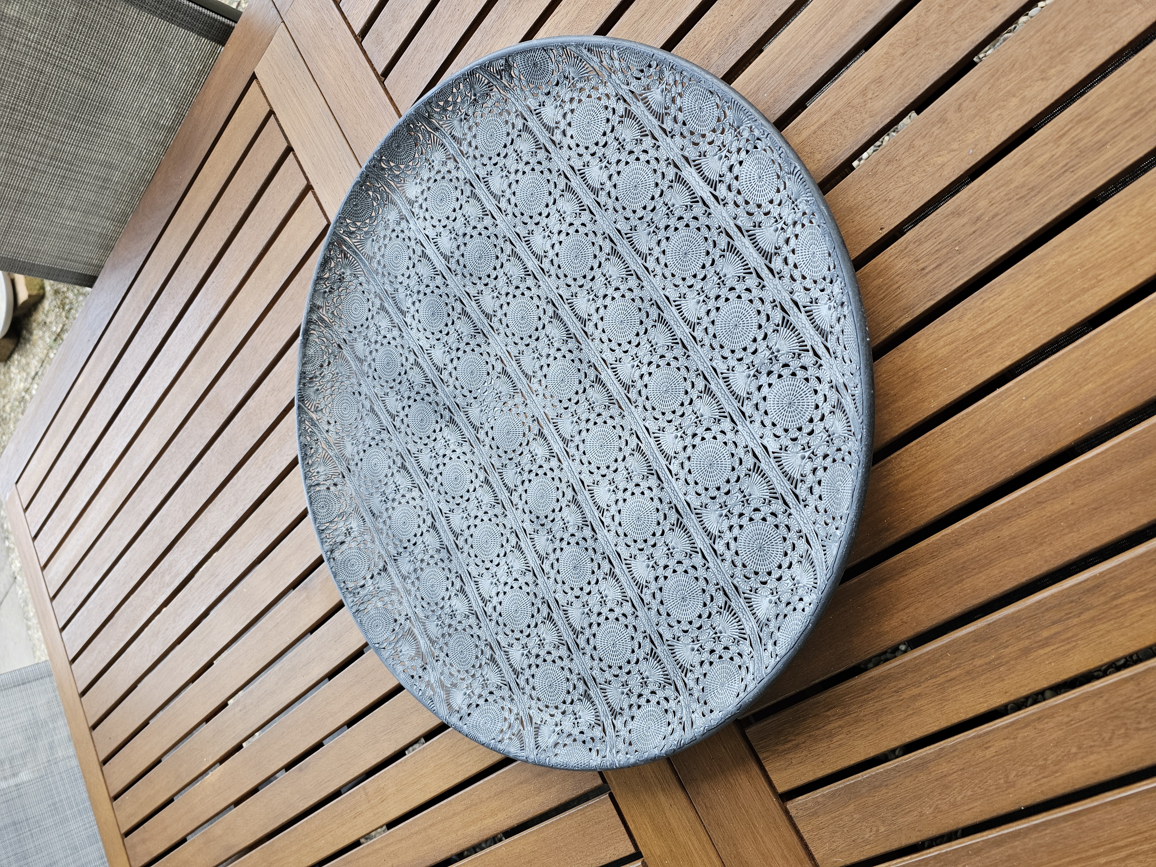 Kerzen Tablett Massiver Metall-Teller 50cm