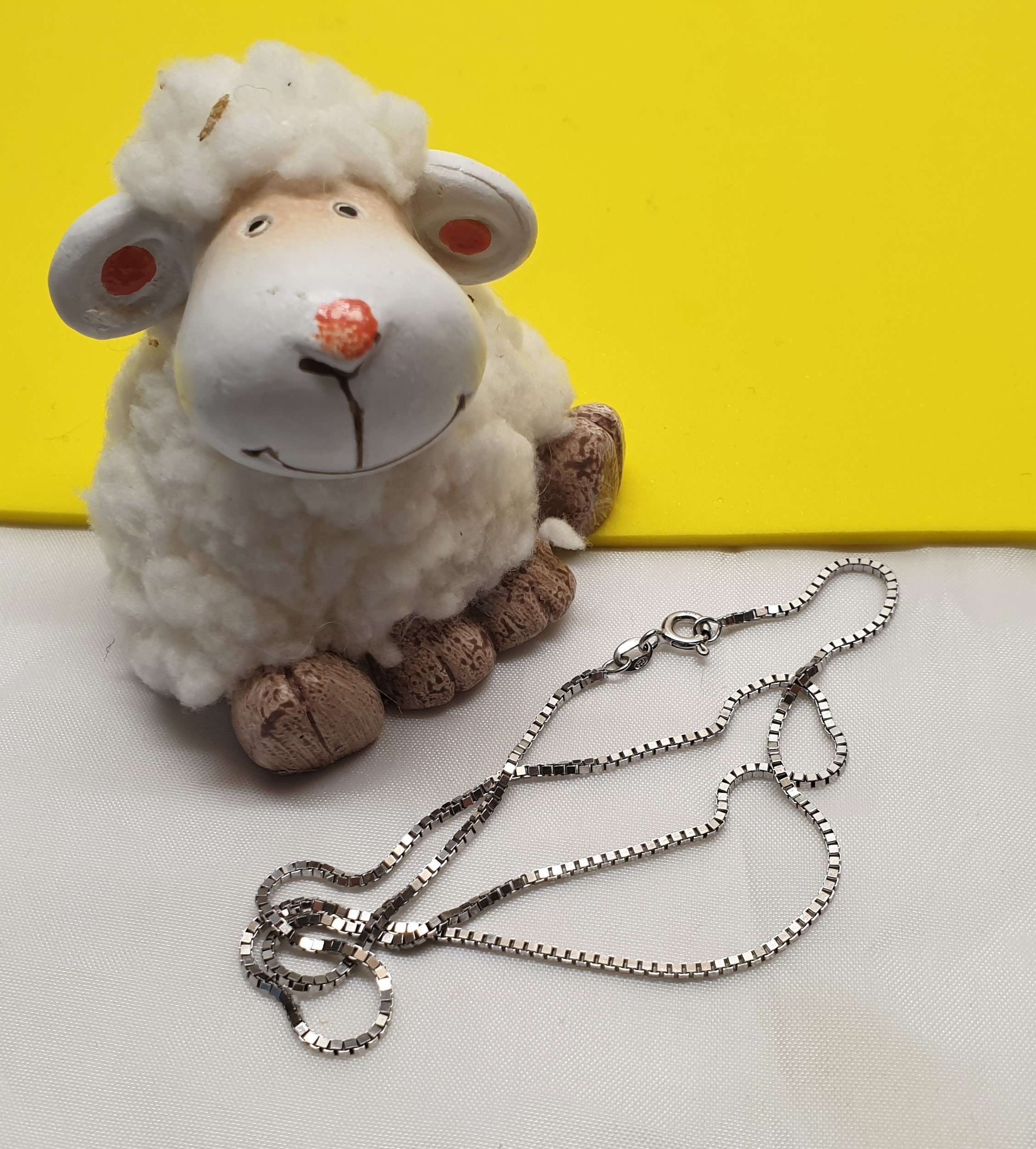 37,5 cm / 1,2 mm Silberkette Venezianerkette Silber 925 Halskette Kette Vintage elegant HK242