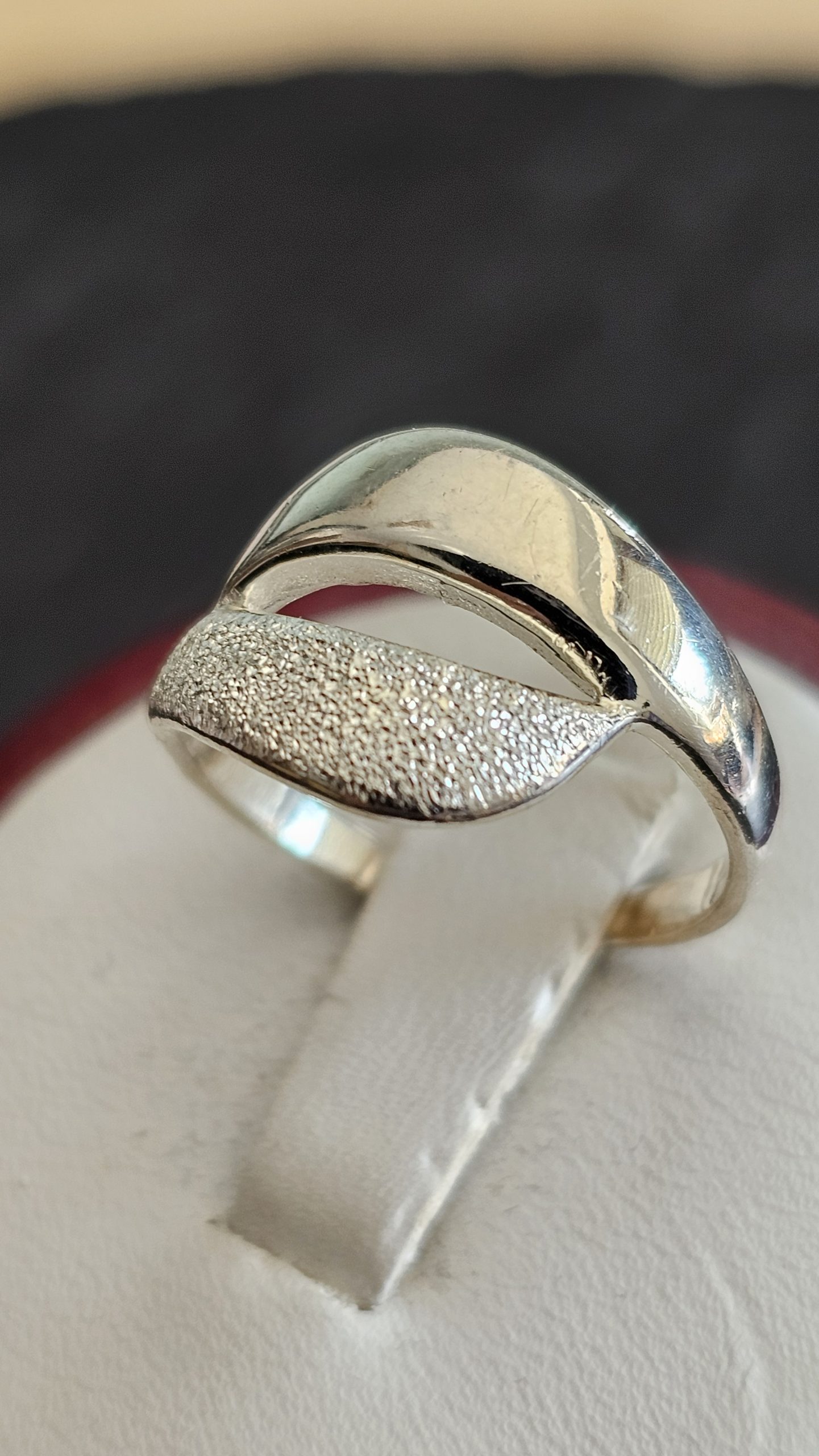 16,7 mm Ring Silber 925 teils diamantierter Schliff Vintage elegant stylisch schick SR1111