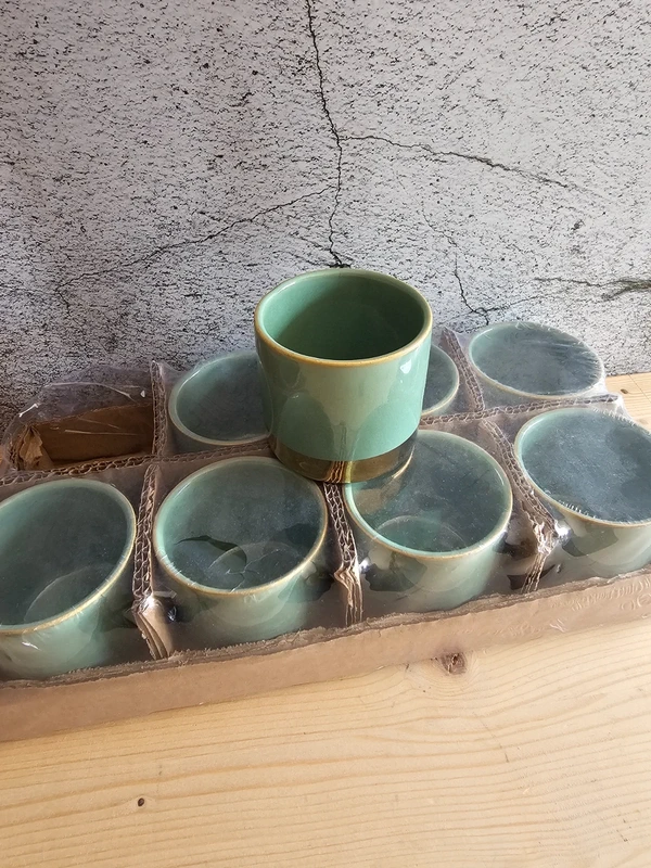 8 St. Übertopf Blumentopf Pflanztopf Ziertopf H 6,5 x D 7 cm