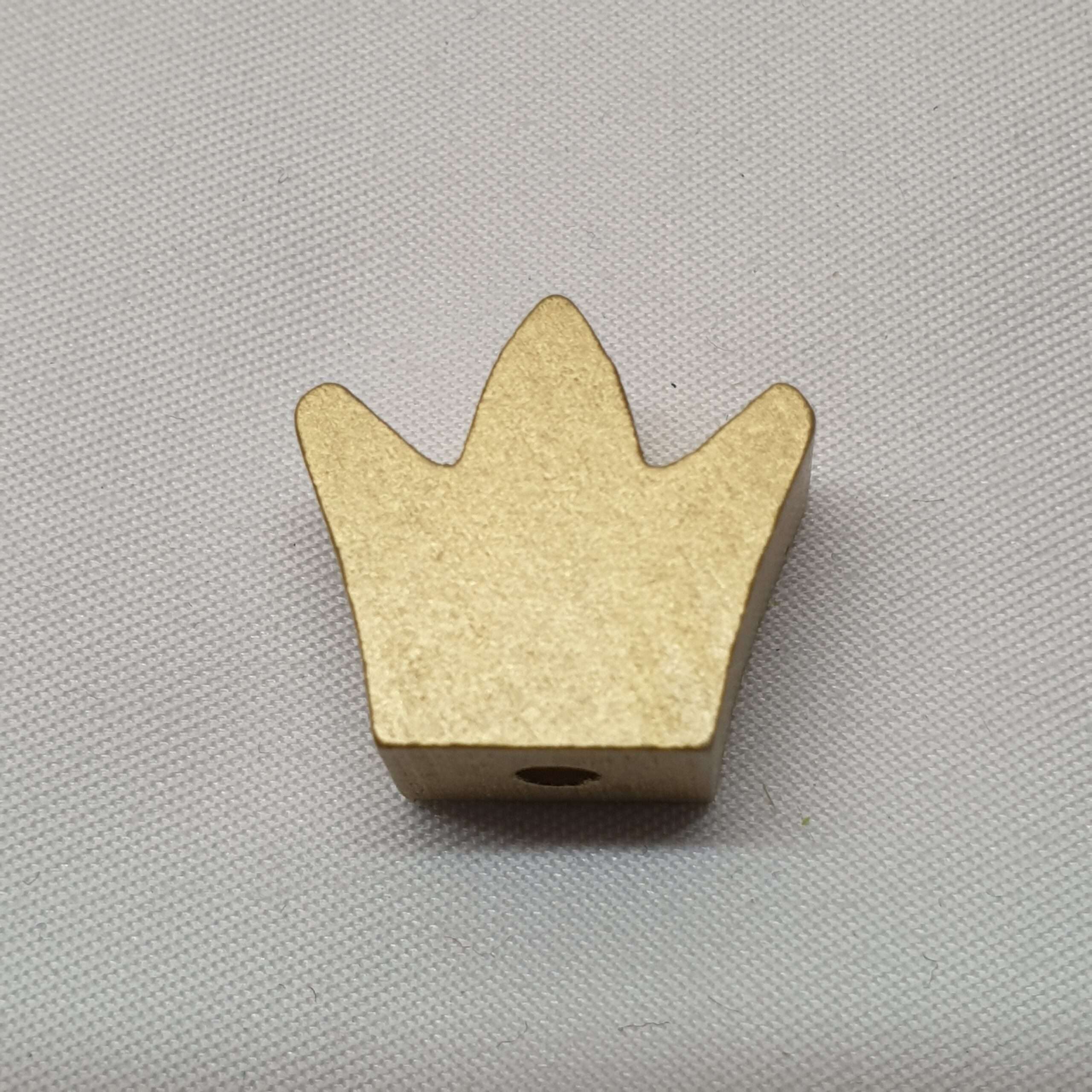 Motivperle Perle Motiv Krone Krönchen unifarben goldfarben MP330