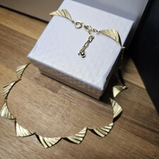 40,5 - 46 cm Nostalgische Halskette Kette Collier Doublé vergoldet Shabby Vintage Design elegant MK113