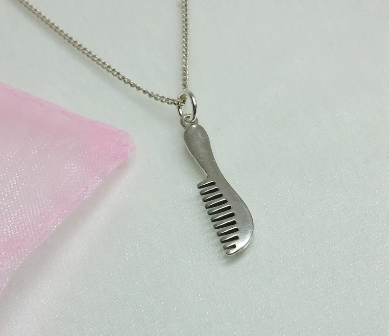 Anhänger Charm Silberanhänger Silber 835 Kamm Friseur Geschenkidee Vintage selten rar SKA170
