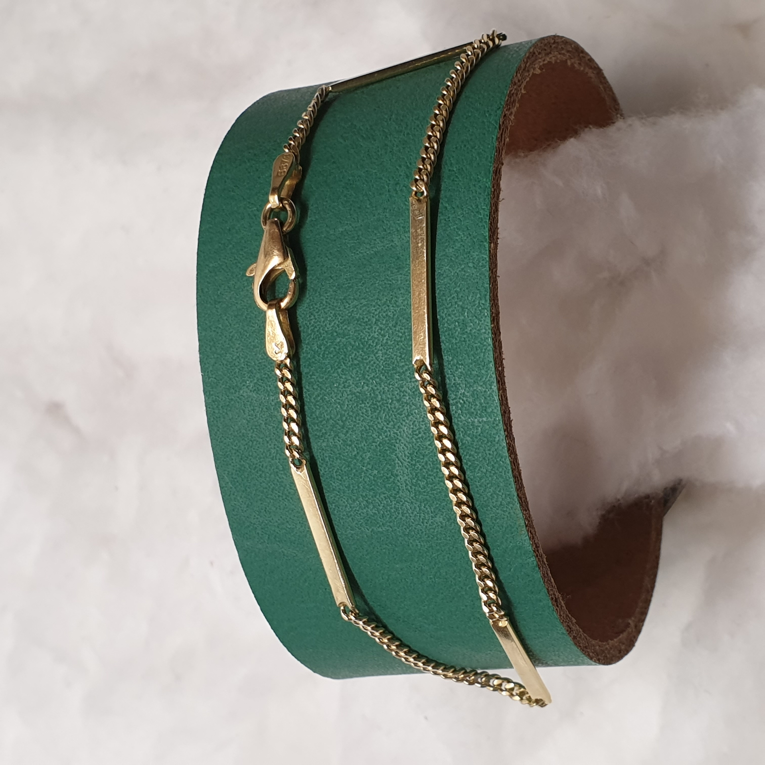 20 cm Goldarmband Armband Gliederarmband Gold 14 Karat 585 Vintage Design edel selten rar GA113