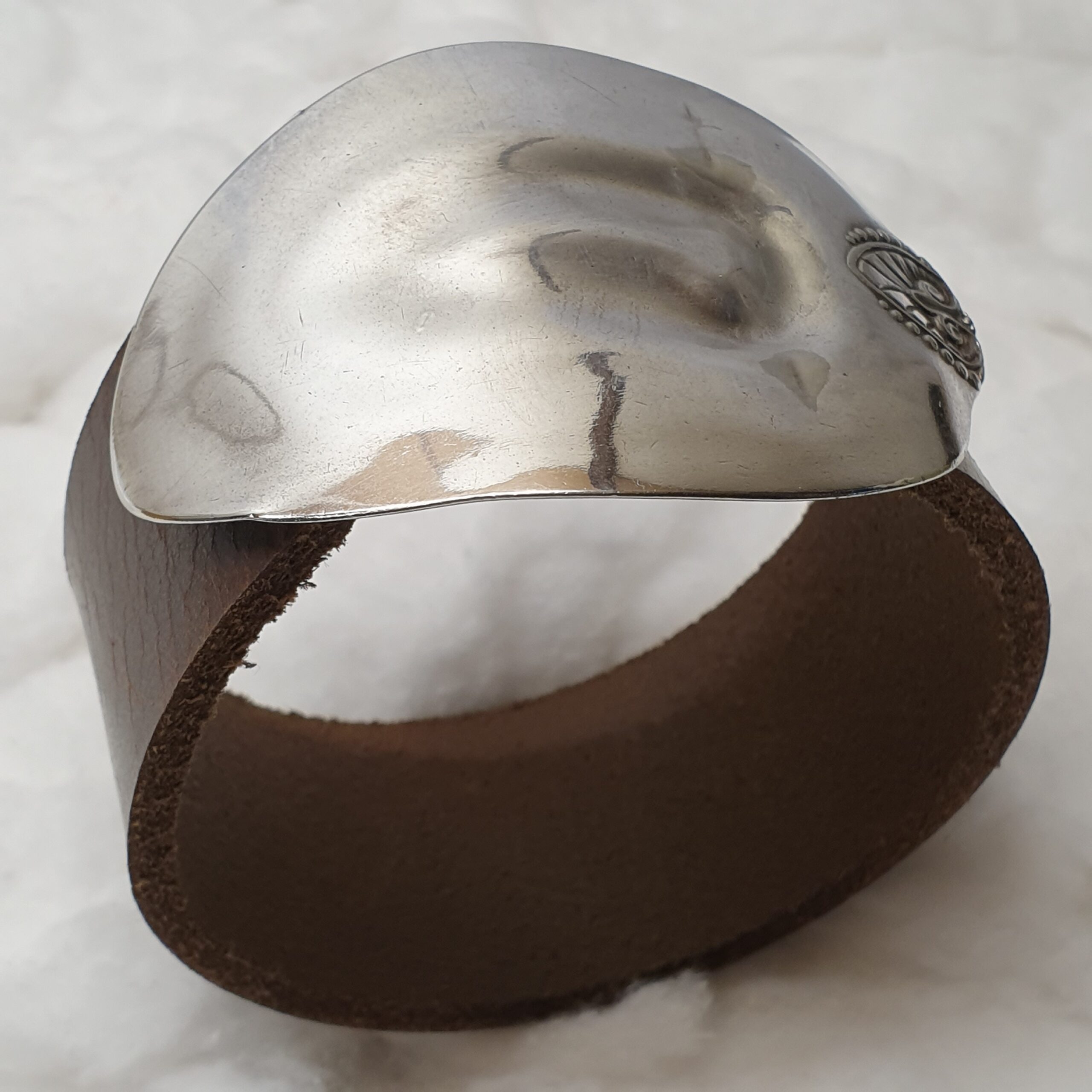 Lederarmband, dunkelbraun mit Antikschliesse BS111