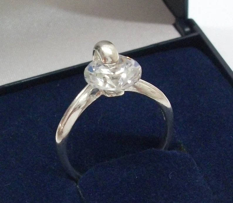 15,8 mm Silberring Design Ring Silber 925 Kristall edel Vintage SR170