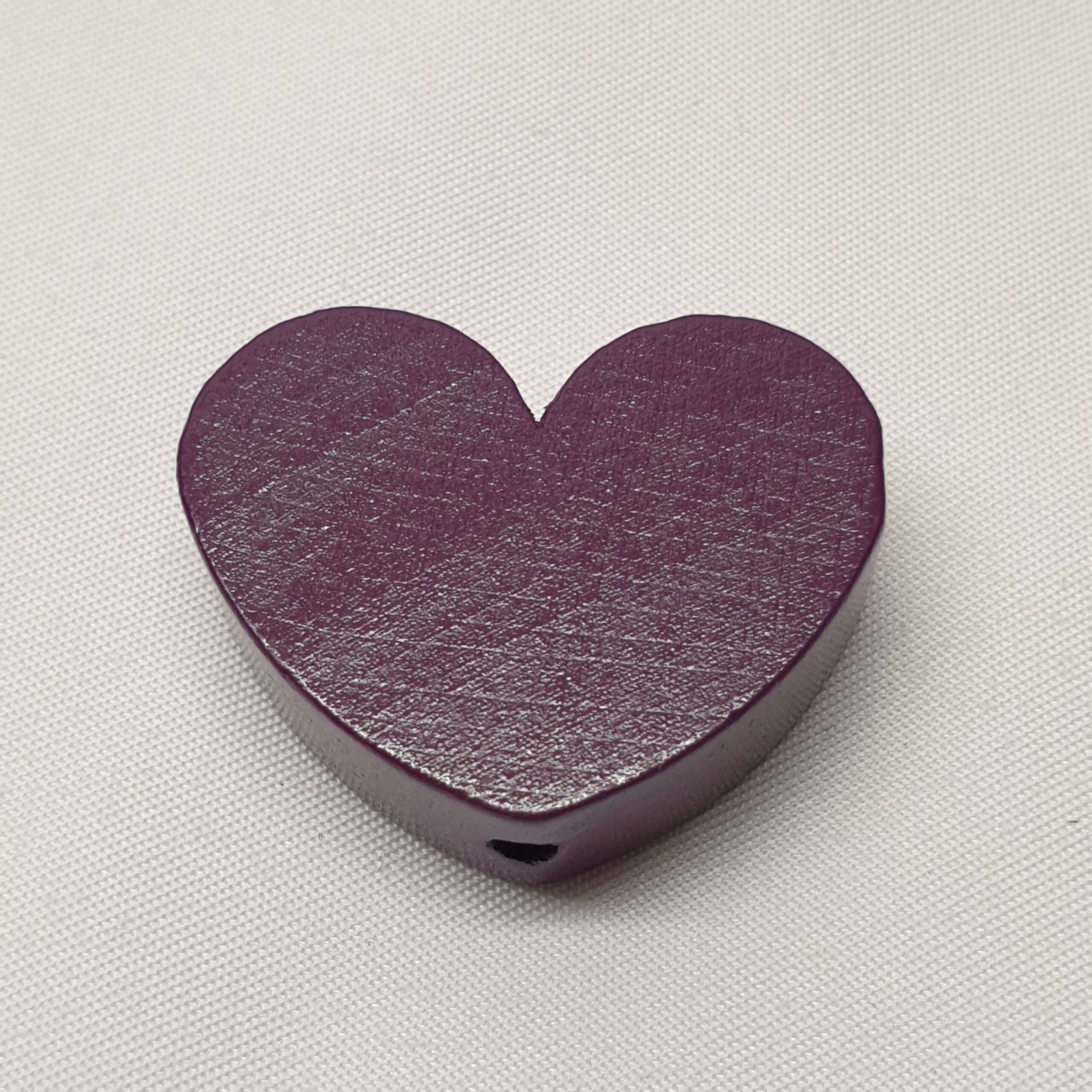 Motivperle Perle Motiv Herz Herz`l Herzchen lila MP243