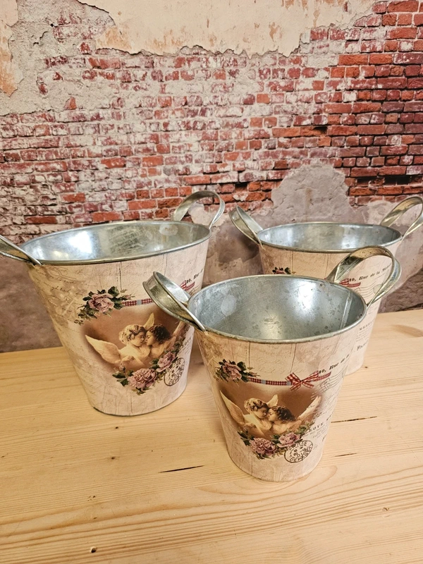 Deko Pflanztöpfe 3er Set - Garden Flora Botany Pflanzgefäße