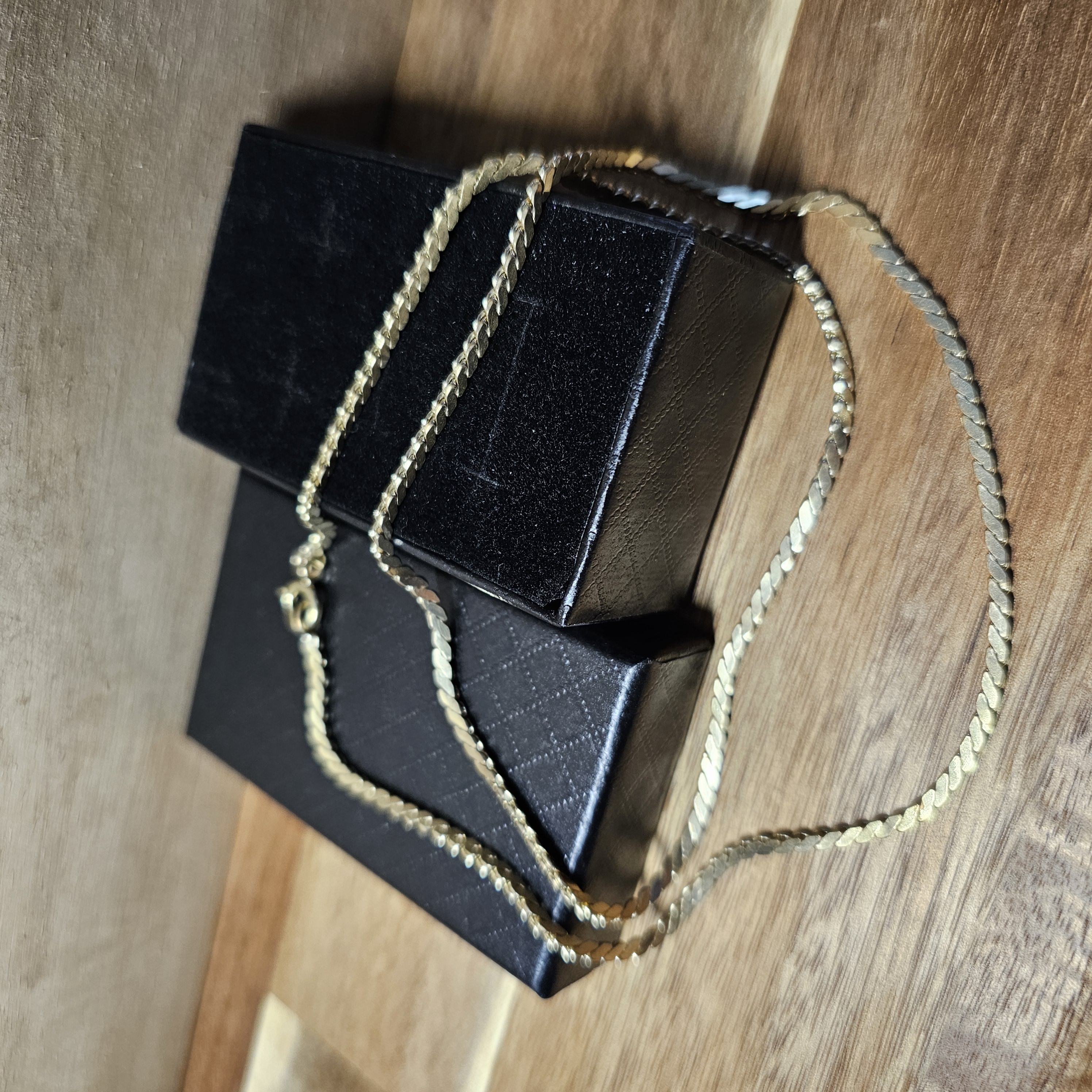 61 cm Nostalgische Halskette Gliederkette Kette American Doublé vergoldet Shabby Vintage Eleganz MK111