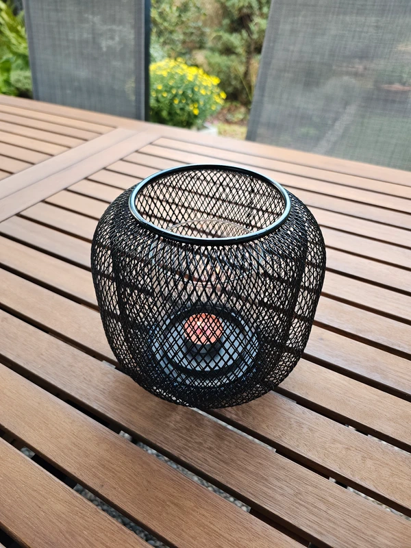 Boltze Windlicht Kerzenhalter Seoul Eisen Schwarz modern Dekoration stilvoll