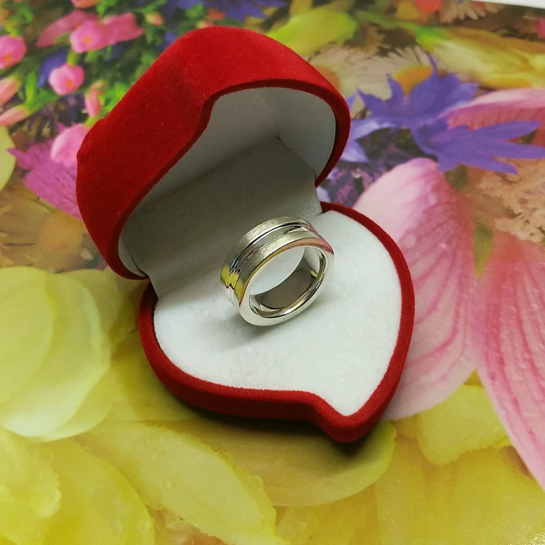 16,7 mm Edler Ring Silberring Silber 925 massiv 80er Style Vintage SR114