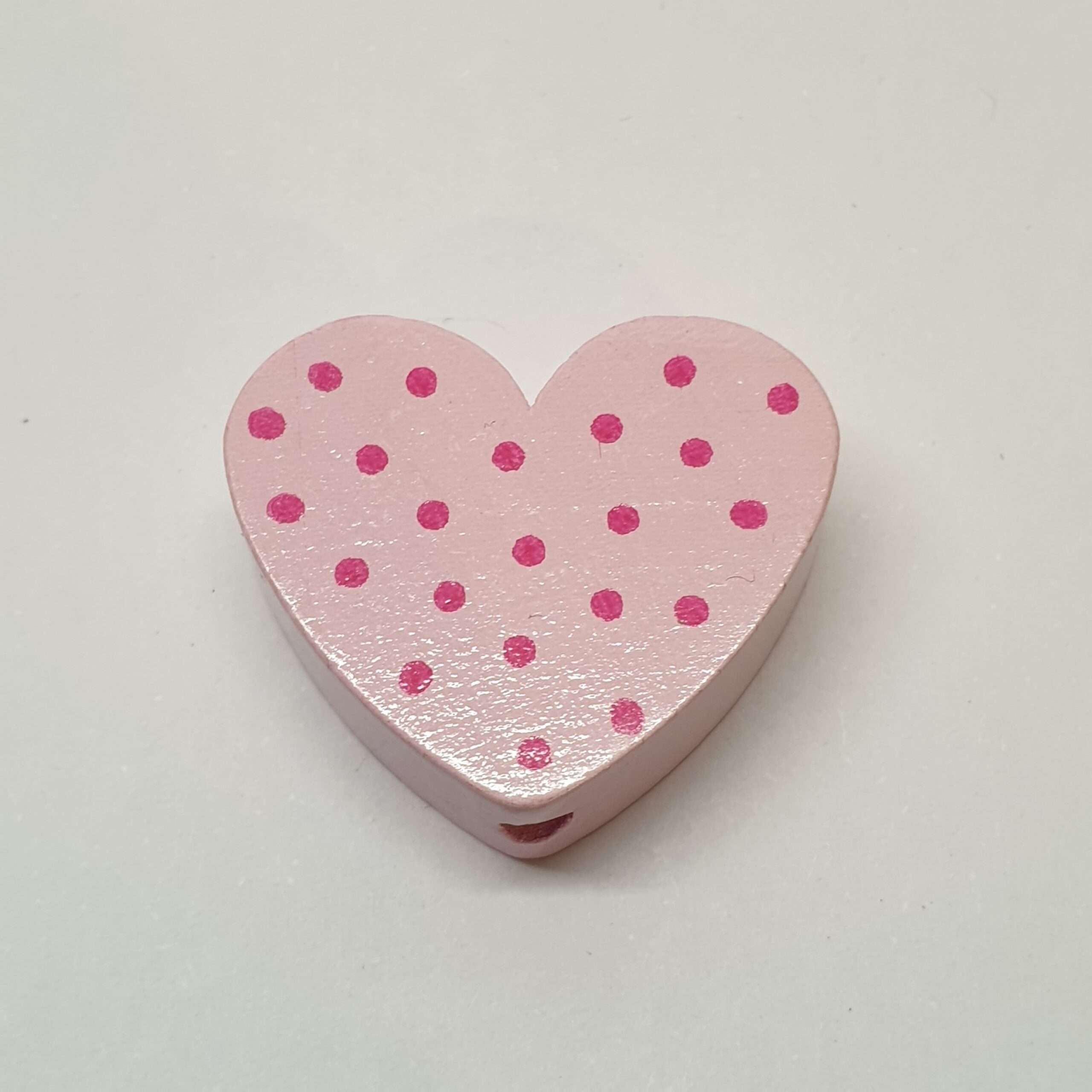 Motivperle Motiv Herz Herzchen Herz´l Punkte Pünktchen rosa babyrosa MP181