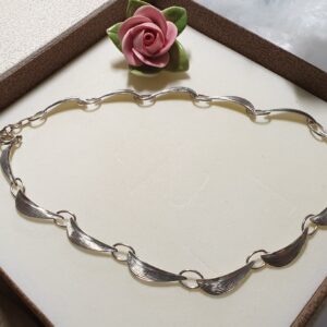 38,5 - 44,5 cm Kette Halskette Gliederkette Silber 835 edel Vintage selten rar SK1414