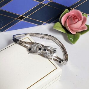 18 cm Schlangenarmband Armband Silber 835 Saphire Vintage Design elegant SA101