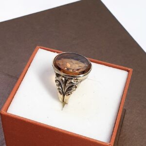 18,2 mm Nostalgischer Ring Gold 333 Goldtopas Topas Shabby Vintage Design elegant GR145