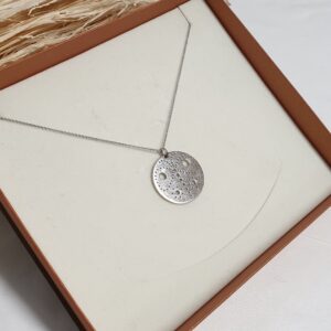 45 - 47 cm Kette Halskette Gliederkette Silber 925 mit Anhänger rund Schmetterling durchbrochenes Design Vintage elegant SK1423