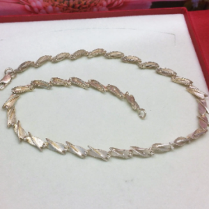 43 cm Kette Halskette Gliederkette 925 Silber edel Design matt SK1337