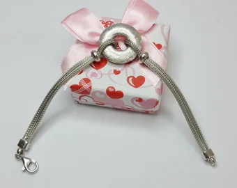 19 cm Designer Armband Silber 925 Italien Silberarmband Schlangenarmband außergewöhnlich Unikat SA120 – Bild 3