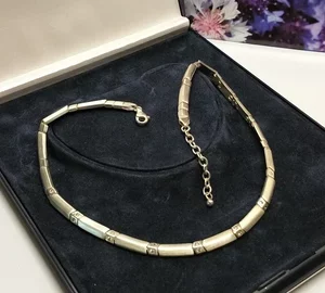 42,5 - 46,5 cm Silberkette Gliederkette Kette Silber 925 Kristallsteinchen edel Vintage SK1300