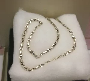 45 cm Vintage Kette Halskette Gliederkette 925 Silber Design edel SK1340