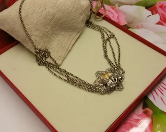 40,5 - 46,5 cm Trachtenkette Halskette Collier Silber Grandeln Silberschmiede Kunst selten rar SK1316 – Bild 5