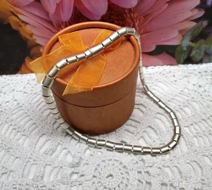 42 cm Halskette Kette Gliederkette Silber 925 80er Jahre edel Design SK1403