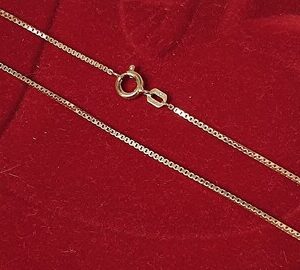 38 cm / 1 mm Halskette Kette Venezianerkette Gold 333 edel Vintage GK101