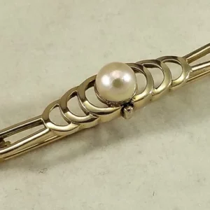 Anstecknadel Brosche Silber 835 Perle Design edel Vintage selten rar SB195