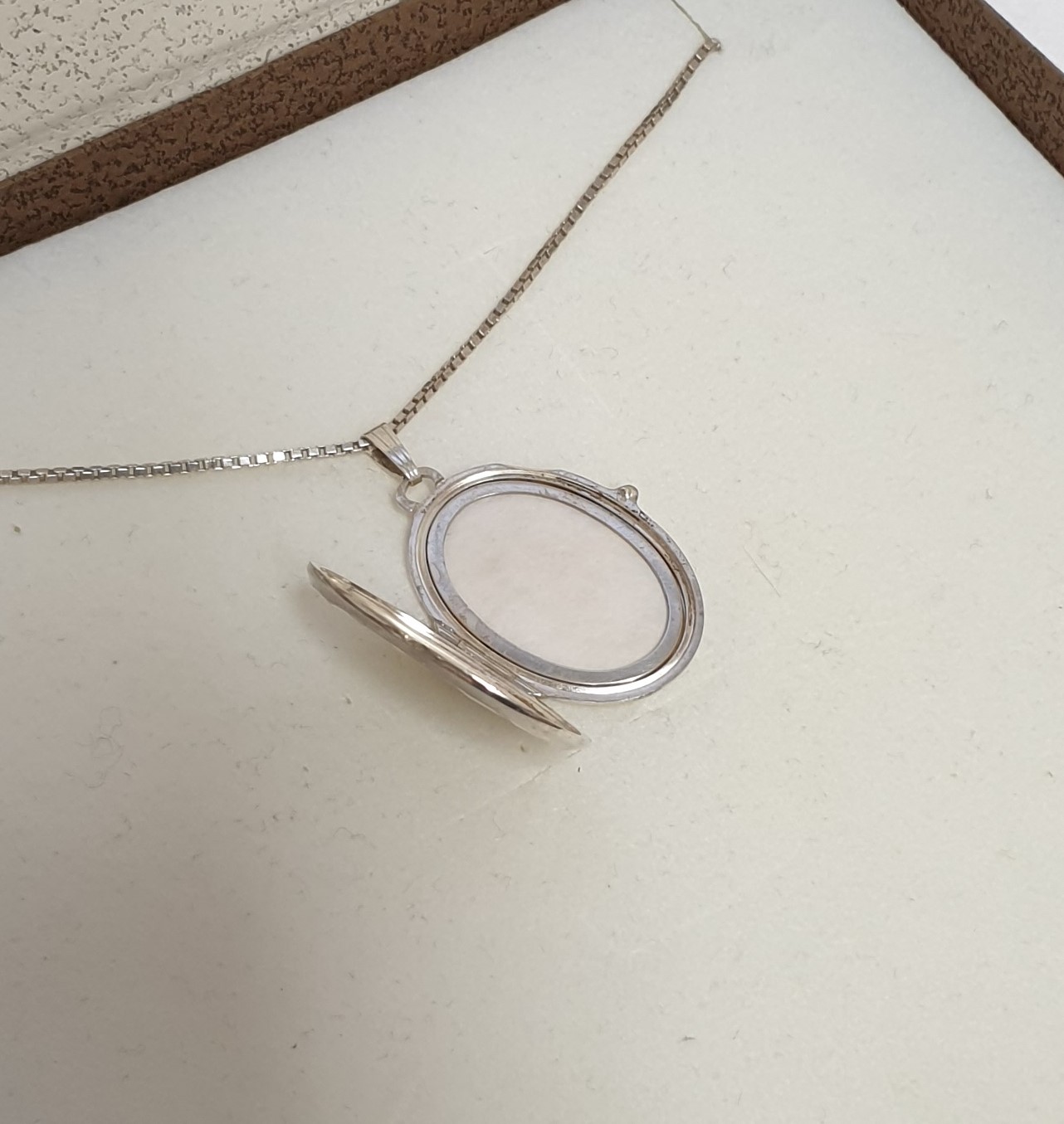 Medaillon Anhänger Silber 835 Shabby Vintage Nostalgie edel Design SKA1348 – Bild 3