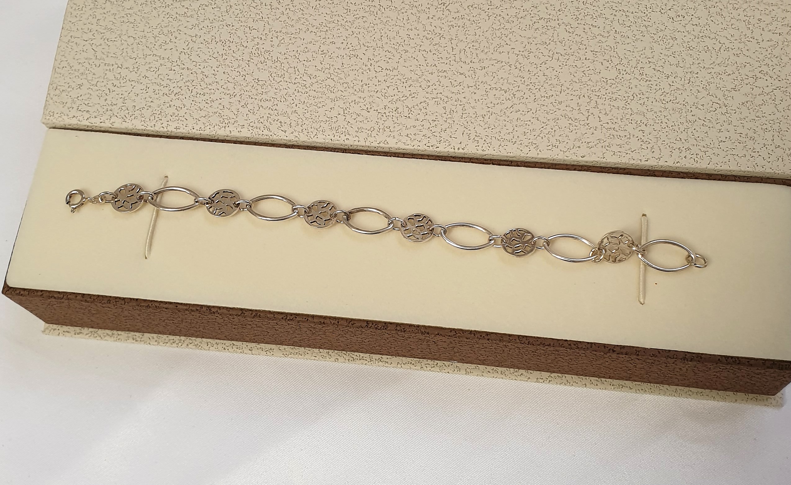 18 cm Gliederarmband Armband Silber 925 Italy Vintage Design nostalgisch SA555 – Bild 4