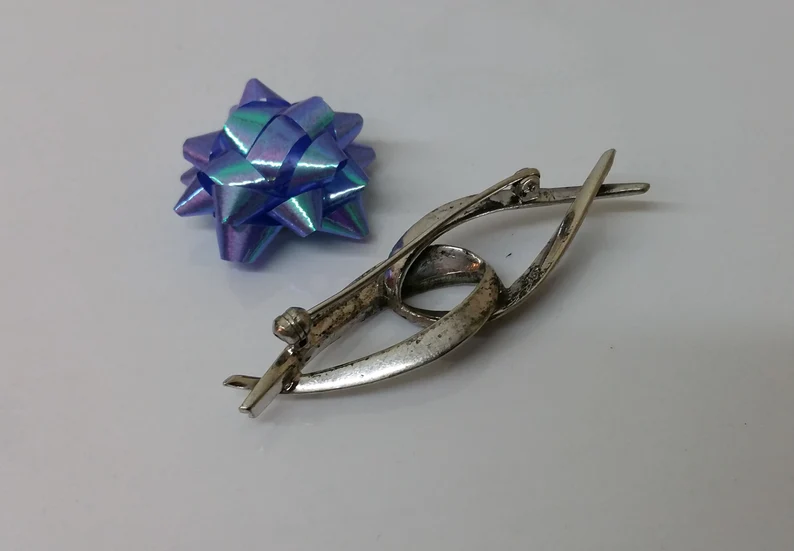 Brosche Anstecknadel Markasiten Silber 935 Shabby Vintage selten rar SB175 – Bild 4