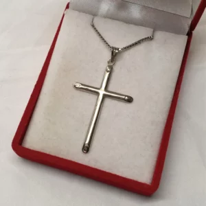 Anhänger Silberanhänger Kreuzanhänger Kreuz Silber 925 schlichtes edles Vintage Design SKA1365