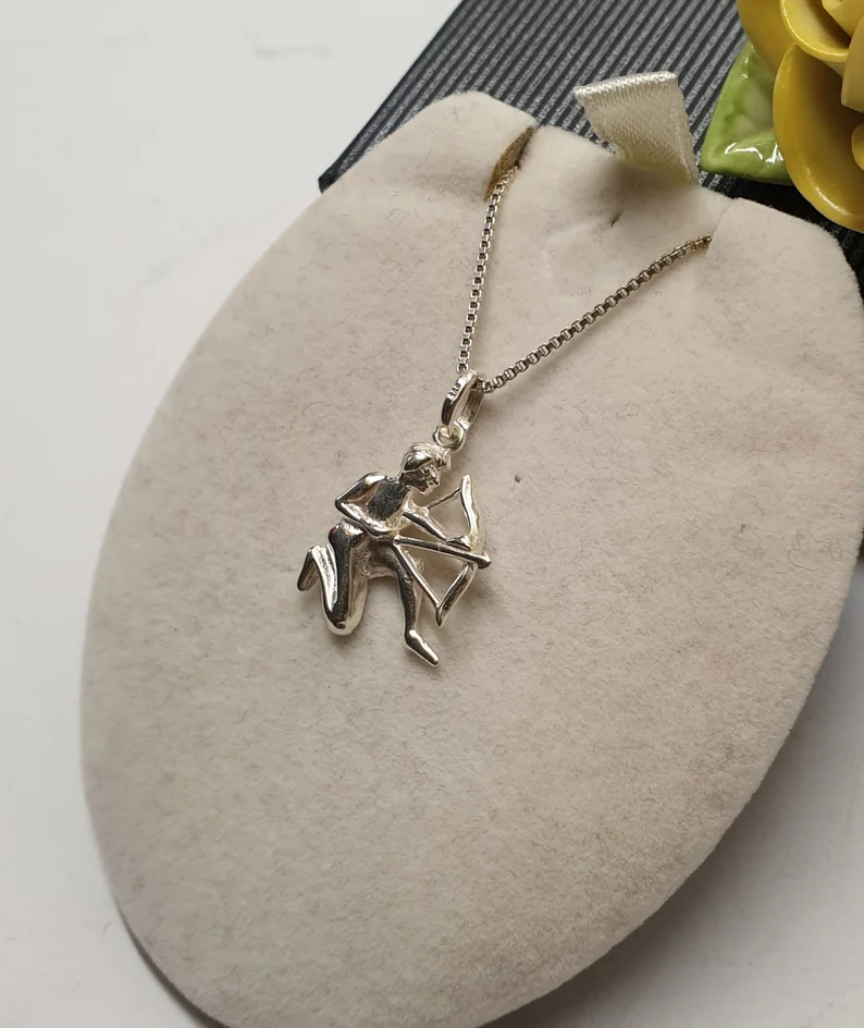 Anhänger ohne Kette Sternzeichen "Schütze" Silber 925 Silberanhänger filigran Vintage SKA1628 – Bild 4