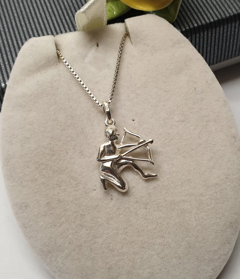 Anhänger ohne Kette Sternzeichen "Schütze" Silber 925 Silberanhänger filigran Vintage SKA1628 – Bild 3