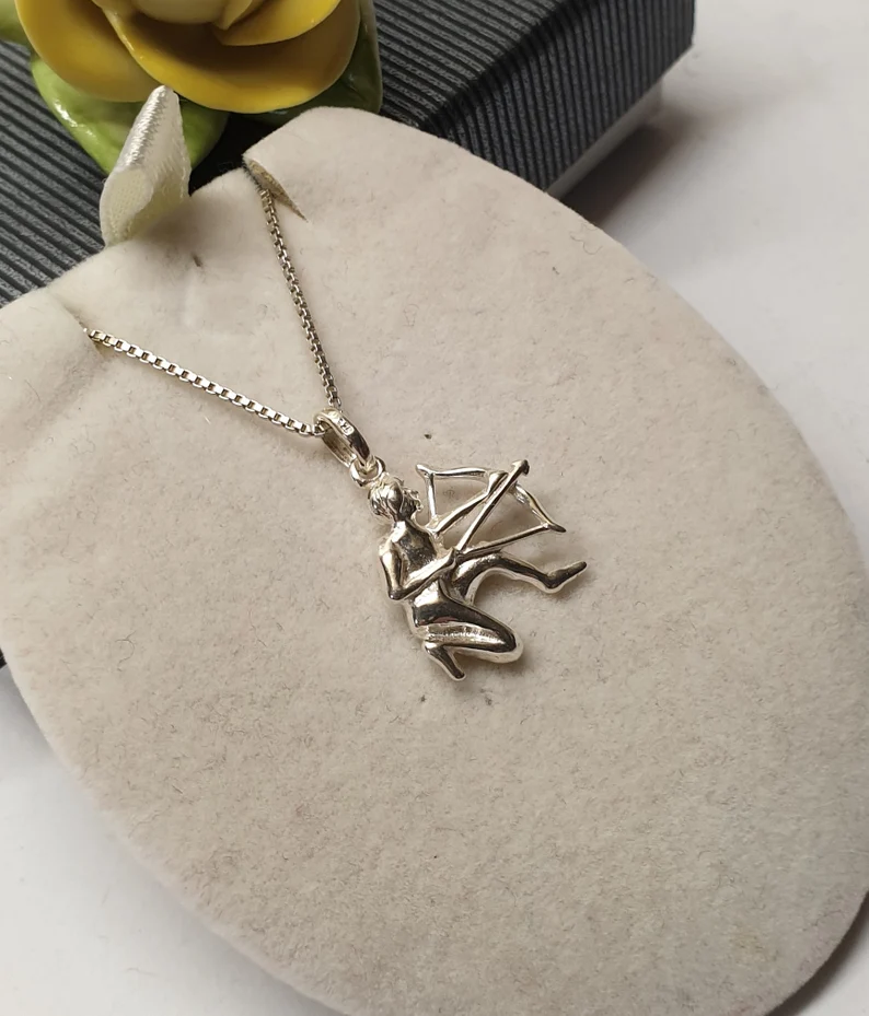Anhänger ohne Kette Sternzeichen "Schütze" Silber 925 Silberanhänger filigran Vintage SKA1628 – Bild 2