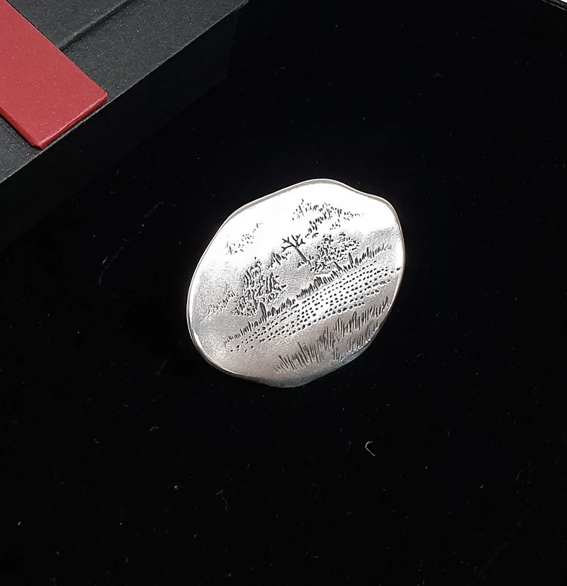 Brosche Anstecknadel Anhänger Bijou Jeunesse Günthner Vintage Designer Silber 925 SB398 – Bild 4