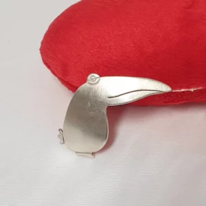 Brosche Anstecknadel Vogel Silber 925 Vintage selten rar außergewöhnlich SB408