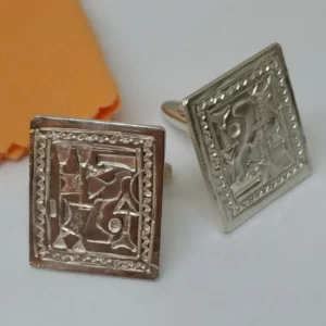 Manschettenknöpfe Cufflinks Silber Handarbeit Vintage selten rar MS100